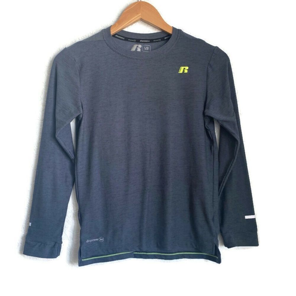 Russell Dri Power 360 Blue Grey Long sleeve 10/12